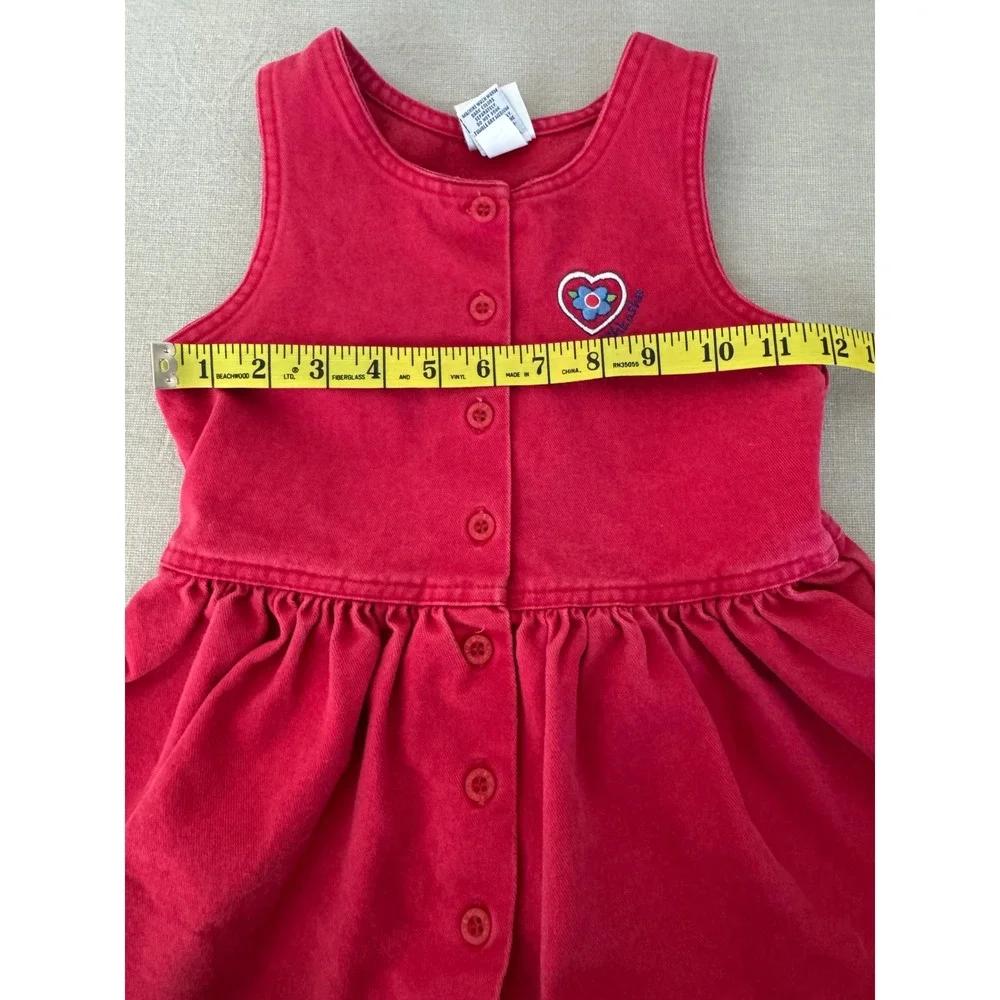 Vintage OshKosh Pink Denim Jumper Dress‎ 2T